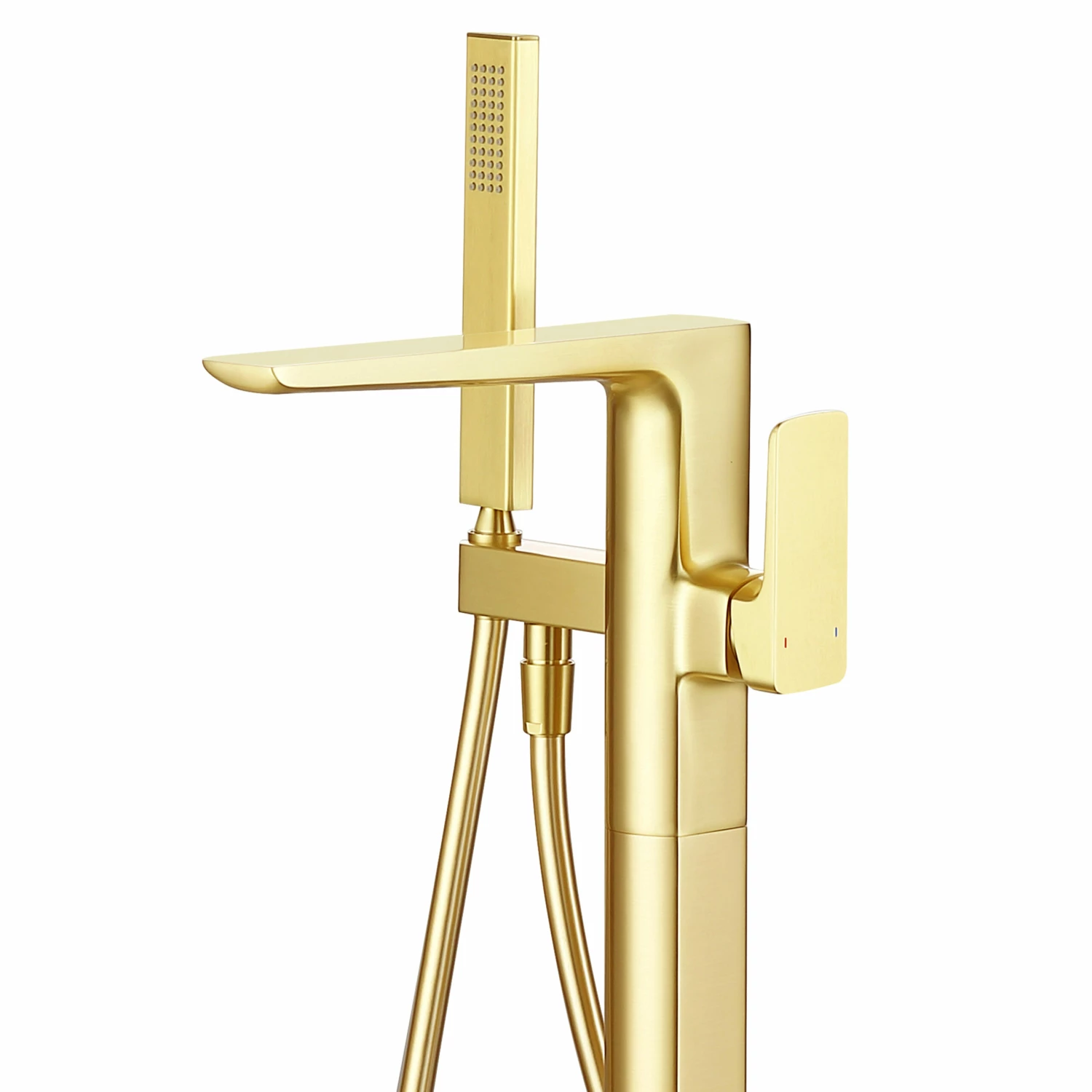 Harbour Status Floorstanding Bath Shower Mixer - Brushed Brass 4 Harbour Status Floorstanding Bath Shower Mixer - Brushed Brass - Image 2