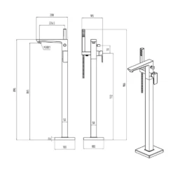 Harbour Status Matt Black Floorstanding Bath Shower Mixer Tap 11 Harbour Status Matt Black Floorstanding Bath Shower Mixer Tap -TAP WAREHOUSE Shop harbour status freestanding bath shower tap tech
