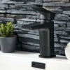 Harbour Status Matt Black Mono Basin Mixer Tap With Slotted Basin Waste 1 Harbour Status Matt Black Mono Basin Mixer Tap With Slotted Basin Waste -TAP WAREHOUSE Shop harbour status matt black basin mixer tap