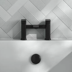 Harbour Status Matt Black Bath Mixer Tap