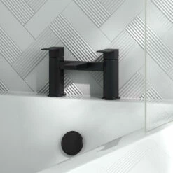 Harbour Status Matt Black Bath Mixer Tap 8 Harbour Status Matt Black Bath Mixer Tap -TAP WAREHOUSE Shop harbour status matt black bath mixer lifestyle2