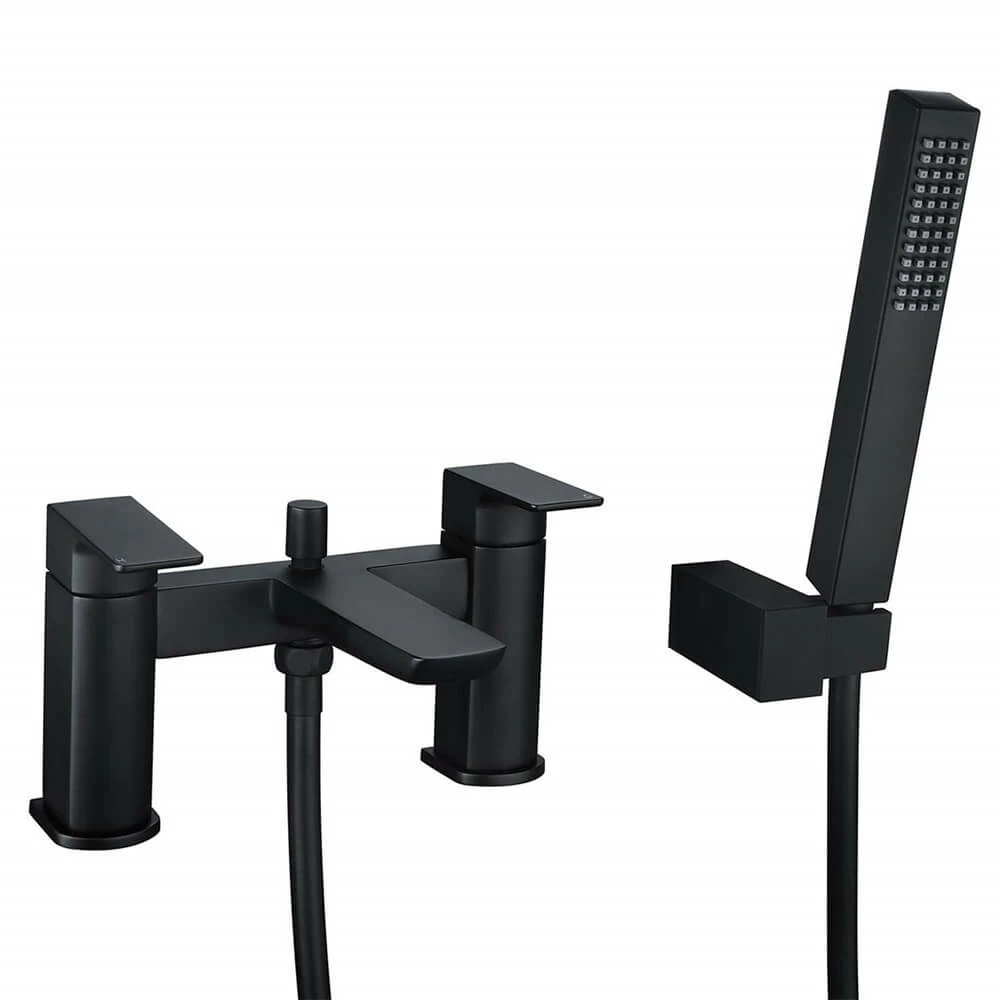 Harbour Status Matt Black Bath Shower Mixer Tap 4 Harbour Status Matt Black Bath Shower Mixer Tap - Image 2