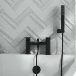 Harbour Status Matt Black Bath Shower Mixer Tap 8 Harbour Status Matt Black Bath Shower Mixer Tap -TAP WAREHOUSE Shop harbour status matt black bath shower mixer lifestyle2