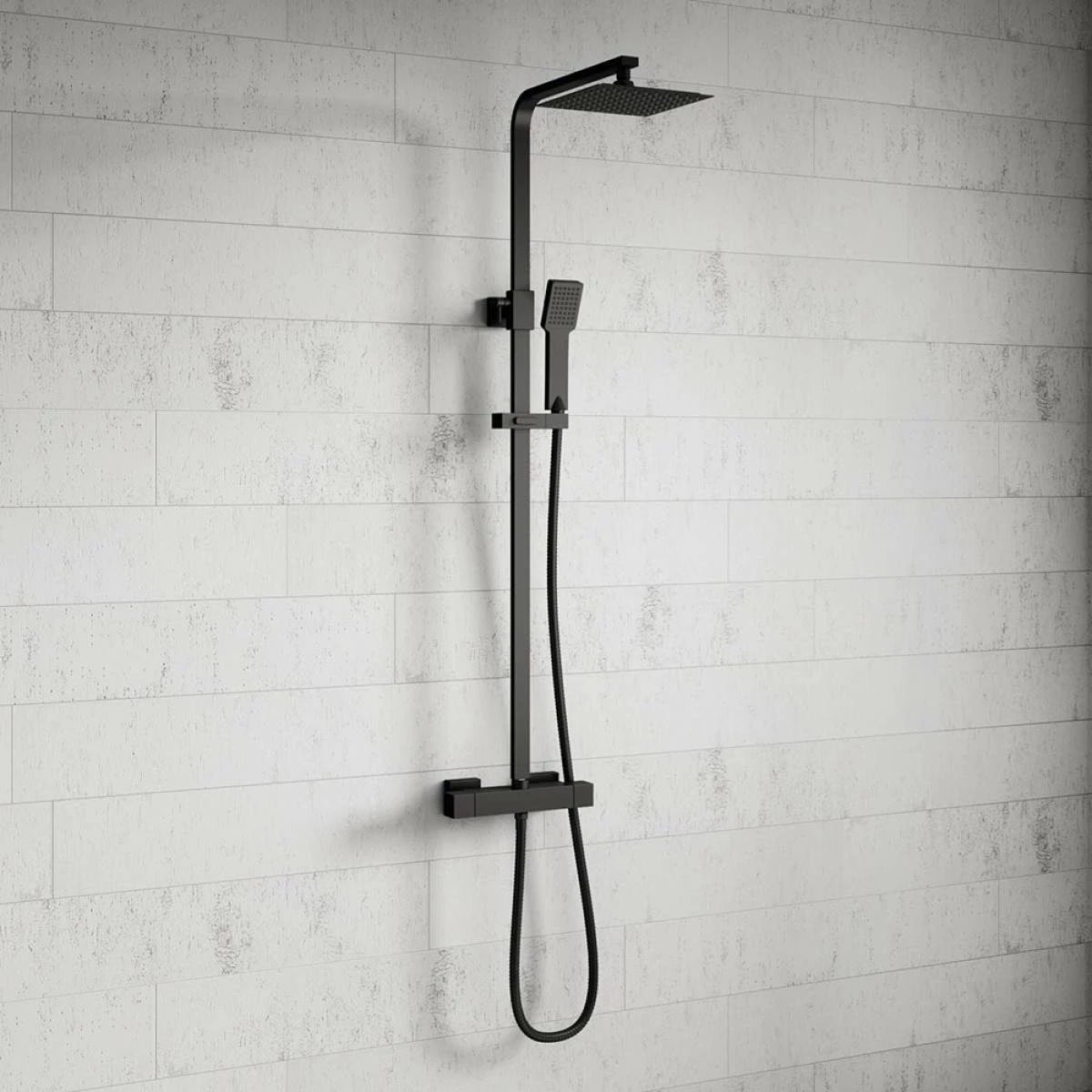 Harbour Status Matt Black Thermostatic Exposed Shower Kit 3 Harbour Status Matt Black Thermostatic Exposed Shower Kit