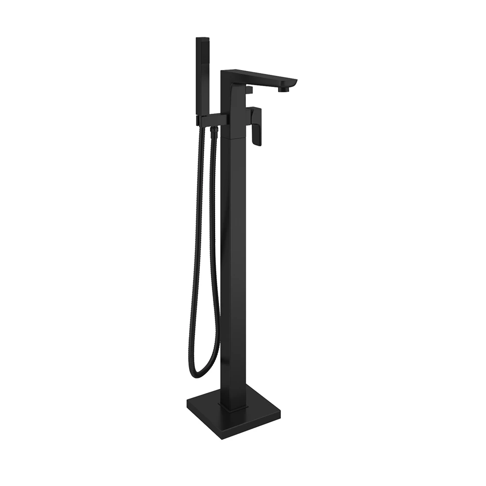 Harbour Status Matt Black Floorstanding Bath Shower Mixer Tap 4 Harbour Status Matt Black Floorstanding Bath Shower Mixer Tap - Image 2