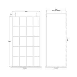 Vellamo City 8mm Easy Clean Matt Black Framed Freestanding Walk In Panel - 900mm 24 Vellamo City 8mm Easy Clean Matt Black Framed Freestanding Walk In Panel - 900mm -TAP WAREHOUSE Shop harbour status matt black framed freestanding walk in panel 1100mm technical drawing