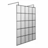 Vellamo City 8mm Easy Clean Matt Black Framed Freestanding Walk In Panel - 900mm -TAP WAREHOUSE Shop harbour status matt black framed freestanding walk in panel 1400mm cutout