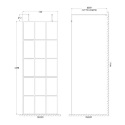 Vellamo City 8mm Easy Clean Matt Black Framed Freestanding Walk In Panel - 900mm 20 Vellamo City 8mm Easy Clean Matt Black Framed Freestanding Walk In Panel - 900mm -TAP WAREHOUSE Shop harbour status matt black framed freestanding walk in panel 760mm technical drawing