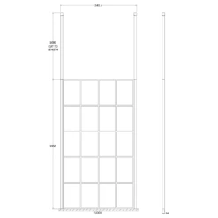 Vellamo City 8mm Easy Clean Matt Black Framed Freestanding Walk In Panel & Ceiling Posts - 700mm 27 Vellamo City 8mm Easy Clean Matt Black Framed Freestanding Walk In Panel & Ceiling Posts - 700mm -TAP WAREHOUSE Shop harbour status matt black framed freestanding walk in panel ceiling posts 1100mm technical drawing