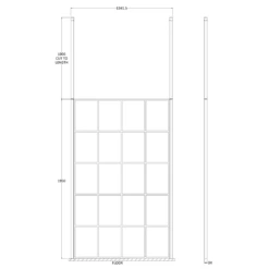 Vellamo City 8mm Easy Clean Matt Black Framed Freestanding Walk In Panel & Ceiling Posts - 700mm 28 Vellamo City 8mm Easy Clean Matt Black Framed Freestanding Walk In Panel & Ceiling Posts - 700mm -TAP WAREHOUSE Shop harbour status matt black framed freestanding walk in panel ceiling posts 1200mm technical drawing