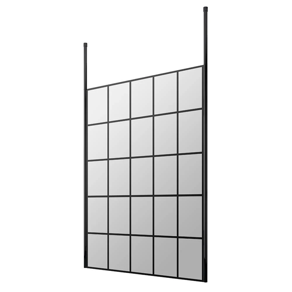 Vellamo City 8mm Easy Clean Matt Black Framed Freestanding Walk In Panel & Ceiling Posts - 700mm 5 Vellamo City 8mm Easy Clean Matt Black Framed Freestanding Walk In Panel & Ceiling Posts - 700mm - Image 3