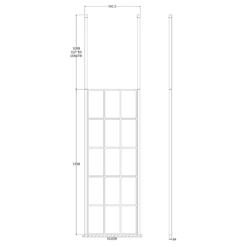 Vellamo City 8mm Easy Clean Matt Black Framed Freestanding Walk In Panel & Ceiling Posts - 700mm 22 Vellamo City 8mm Easy Clean Matt Black Framed Freestanding Walk In Panel & Ceiling Posts - 700mm -TAP WAREHOUSE Shop harbour status matt black framed freestanding walk in panel ceiling posts 700mm technical drawing