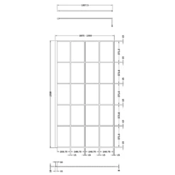 Vellamo City 8mm Easy Clean Matt Black Framed Walk In Panel & Fixed Return Panel - 1100mm -TAP WAREHOUSE Shop harbour status matt black framed wetroom screen 1100mm technical drawing 1