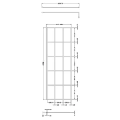 Vellamo City 8mm Easy Clean Matt Black Framed Walk In Panel & Fixed Return Panel - 1100mm -TAP WAREHOUSE Shop harbour status matt black framed wetroom screen 700mm technical drawing 1