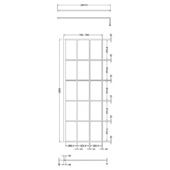 Vellamo City 8mm Easy Clean Matt Black Framed Walk In Panel & Fixed Return Panel - 1100mm -TAP WAREHOUSE Shop harbour status matt black framed wetroom screen 760mm technical drawing 1