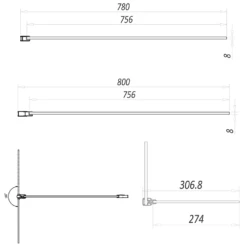 Harbour Status Matt Black Framed Easy Clean 8mm Walk In Shower Panel & Flipper Panel - 800mm 7 Harbour Status Matt Black Framed Easy Clean 8mm Walk In Shower Panel & Flipper Panel - 800mm -TAP WAREHOUSE Shop harbour status matt black panel 800mm and flipper tech