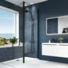 Harbour Status Matt Black Framed Easy Clean 8mm Walk In Shower Panel & Flipper Panel - 800mm 2 Harbour Status Matt Black Framed Easy Clean 8mm Walk In Shower Panel & Flipper Panel - 800mm -TAP WAREHOUSE Shop harbour status matt black panel and flipper lifestyle