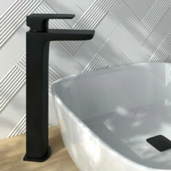 Harbour Status Matt Black Tall Basin Tap