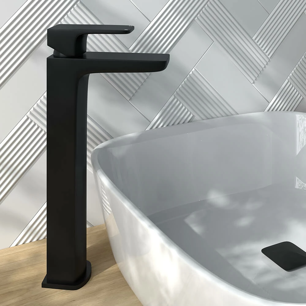 Harbour Status Matt Black Tall Basin Tap 3 Harbour Status Matt Black Tall Basin Tap