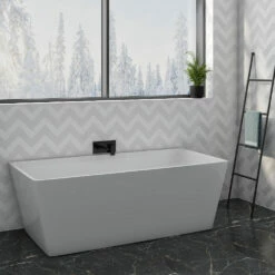 Harbour Status Matt Black Wall Mounted Bath Mixer Tap 9 Harbour Status Matt Black Wall Mounted Bath Mixer Tap -TAP WAREHOUSE Shop harbour status matt black wall mounted bath mixer lifestyle2