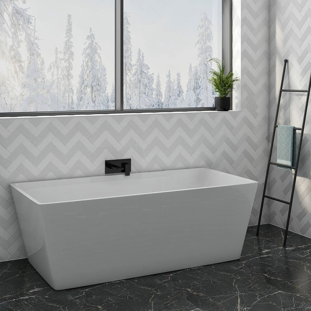 Harbour Status Matt Black Wall Mounted Bath Mixer Tap 5 Harbour Status Matt Black Wall Mounted Bath Mixer Tap - Image 3