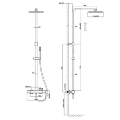 Harbour Status Brushed Brass Square Thermostatic Rigid Riser Shower Kit 13 Harbour Status Brushed Brass Square Thermostatic Rigid Riser Shower Kit -TAP WAREHOUSE Shop harbour status rigid riser thermostatic shower kit brushed brass tech