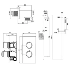 Harbour Status Brushed Brass Concealed Shower Valve & Slide Rail Shower Kit 7 Harbour Status Brushed Brass Concealed Shower Valve & Slide Rail Shower Kit -TAP WAREHOUSE Shop harbour status shower valve and slide rail kit brushed brass pack tech
