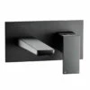 Harbour Status Matt Black Wall Mounted Basin Mixer Tap -TAP WAREHOUSE Shop harbour status wall basin mixer tap matt black cutout update