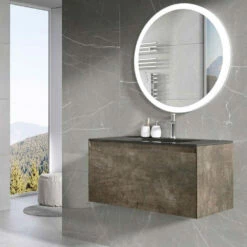 Harbour Substance 900mm 1 Drawer Wall Mounted Vanity Unit & Black Basin - Concrete Effect 17 Harbour Substance 900mm 1 Drawer Wall Mounted Vanity Unit & Black Basin - Concrete Effect -TAP WAREHOUSE Shop harbour substance 900 vanity black metallic