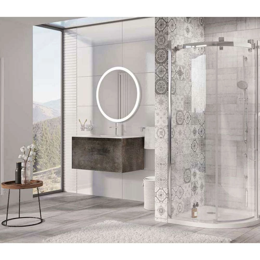 Harbour Substance 900mm 1 Drawer Wall Mounted Vanity Unit & Black Basin - Concrete Effect 7 Harbour Substance 900mm 1 Drawer Wall Mounted Vanity Unit & Black Basin - Concrete Effect - Image 5