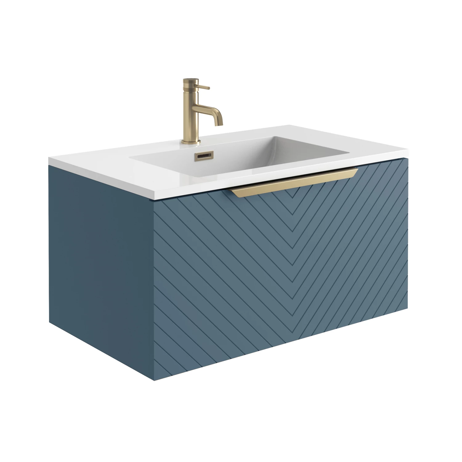 Harbour Symmetry 800mm Wall Hung Vanity Unit With Brushed Brass Handle - White Basin & Matt Pastel Pink Unit 3 Harbour Symmetry 800mm Wall Hung Vanity Unit With Brushed Brass Handle - White Basin & Matt Pastel Pink Unit
