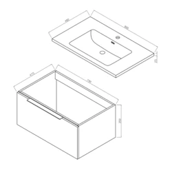 Harbour Symmetry 800mm Wall Hung Vanity Unit With Brushed Brass Handle - White Basin & Matt Pastel Pink Unit 11 Harbour Symmetry 800mm Wall Hung Vanity Unit With Brushed Brass Handle - White Basin & Matt Pastel Pink Unit -TAP WAREHOUSE Shop harbour symmetry 800mm unit and basin tech 1