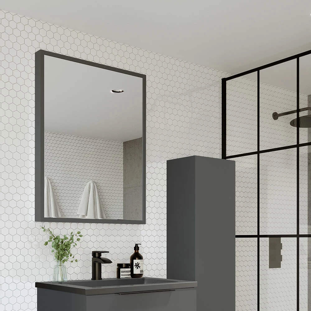 Harbour Virtue Mirror With Matt Grey Frame - 800 X 600mm 5 Harbour Virtue Mirror With Matt Grey Frame - 800 X 600mm - Image 3