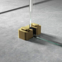 Harbour Contour Wetroom Screen Brushed Brass Support Foot