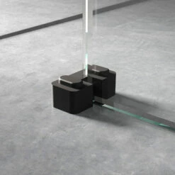 Harbour Contour Wetroom Screen Matt Black Support Foot