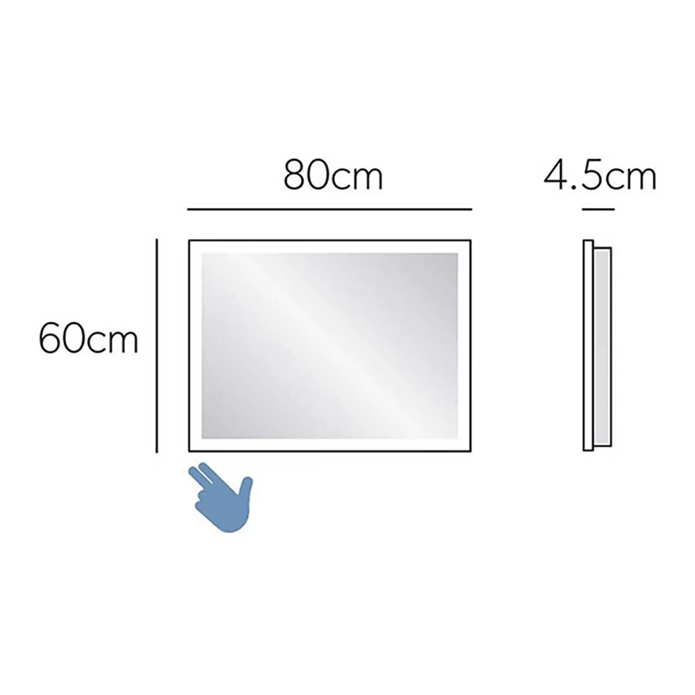 HIB Globe 60 Steam Free LED Illuminated Mirror - 800 X 600mm 4 HIB Globe 60 Steam Free LED Illuminated Mirror - 800 X 600mm - Image 2