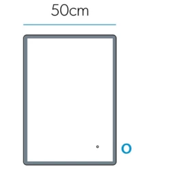 HIB Vega 50 Portrait LED Illuminated Ambient Mirror With Demister & Shaving Socket - 700 X 500mm 9 HIB Vega 50 Portrait LED Illuminated Ambient Mirror With Demister & Shaving Socket - 700 X 500mm -TAP WAREHOUSE Shop hib vega 50 mirror 500x700mm 78750000 tech