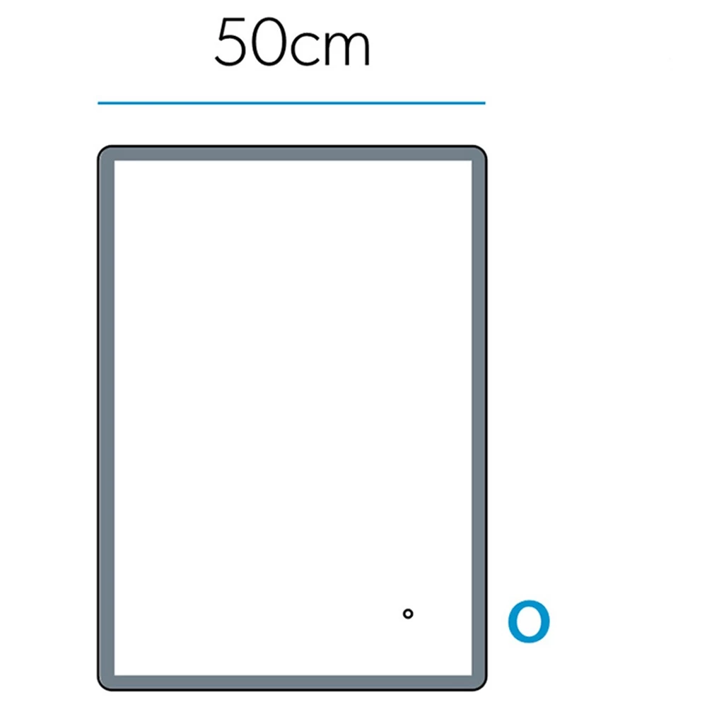 HIB Vega 50 Portrait LED Illuminated Ambient Mirror With Demister & Shaving Socket - 700 X 500mm 6 HIB Vega 50 Portrait LED Illuminated Ambient Mirror With Demister & Shaving Socket - 700 X 500mm - Image 4