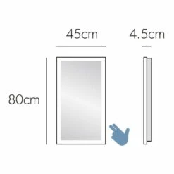 HIB Globe 45 Steam Free LED Illuminated Mirror - 800 X 450mm 7 HIB Globe 45 Steam Free LED Illuminated Mirror - 800 X 450mm -TAP WAREHOUSE Shop hibglobe45 78400000 tech