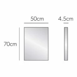 HIB Triumph 50 Mirror With Reflective Edges - 700 X 500mm 7 HIB Triumph 50 Mirror With Reflective Edges - 700 X 500mm -TAP WAREHOUSE Shop hibtriump50 78100000 tech