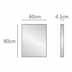 HIB Triumph 60 Mirror With Reflective Edges - 800 X 600mm -TAP WAREHOUSE Shop hibtriumph60 78300000 tech
