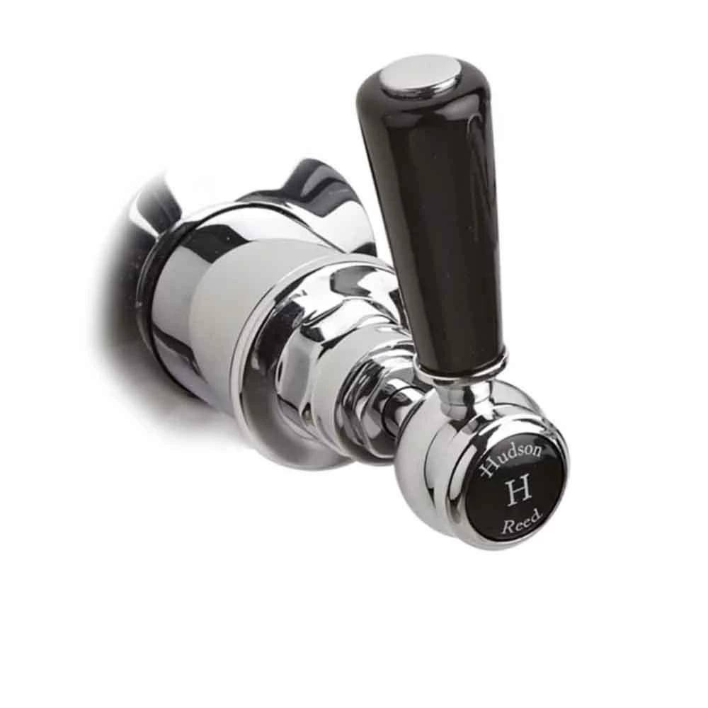 Hudson Reed Black Topaz Lever Deck Mounted Bath Shower Mixer With Handset Kit & Hexagonal Collars 4 Hudson Reed Black Topaz Lever Deck Mounted Bath Shower Mixer With Handset Kit & Hexagonal Collars - Image 2