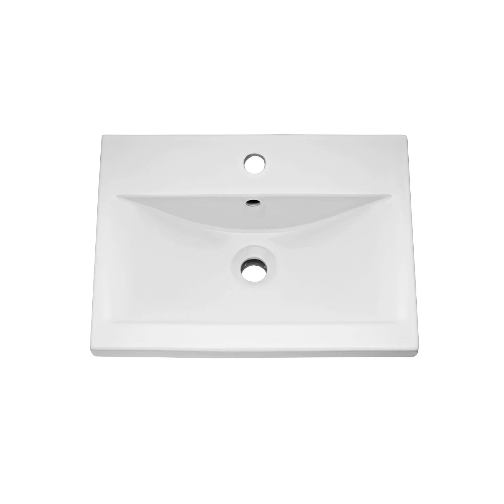 Hudson Reed Coast 500mm Floor Standing Vanity Unit And Basin - White Gloss & Driftwood 4 Hudson Reed Coast 500mm Floor Standing Vanity Unit And Basin - White Gloss & Driftwood - Image 2