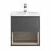 Hudson Reed Coast 500mm Wall Hung Vanity Unit And Basin - Grey Gloss 2 Hudson Reed Coast 500mm Wall Hung Vanity Unit And Basin - Grey Gloss -TAP WAREHOUSE Shop hudson reed coast 500mm wall hung grey unit