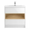Hudson Reed Coast 800mm Floor Standing Vanity Unit And Basin - White Gloss 2 Hudson Reed Coast 800mm Floor Standing Vanity Unit And Basin - White Gloss -TAP WAREHOUSE Shop hudson reed coast 800mm floorstanding white gloss unit