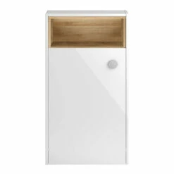 Hudson Reed Coast 600mm Back To Wall Toilet Unit With Open Shelf - White Gloss