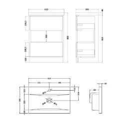 Hudson Reed Coast 600mm Floor Standing Vanity Unit And Basin - Grey Gloss & Driftwood -TAP WAREHOUSE Shop hudson reed coast floorstanding 600m unit tech 1