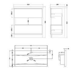 Hudson Reed Coast 800mm Floor Standing Vanity Unit And Basin - White Gloss 7 Hudson Reed Coast 800mm Floor Standing Vanity Unit And Basin - White Gloss -TAP WAREHOUSE Shop hudson reed coast floorstanding 800m unit tech