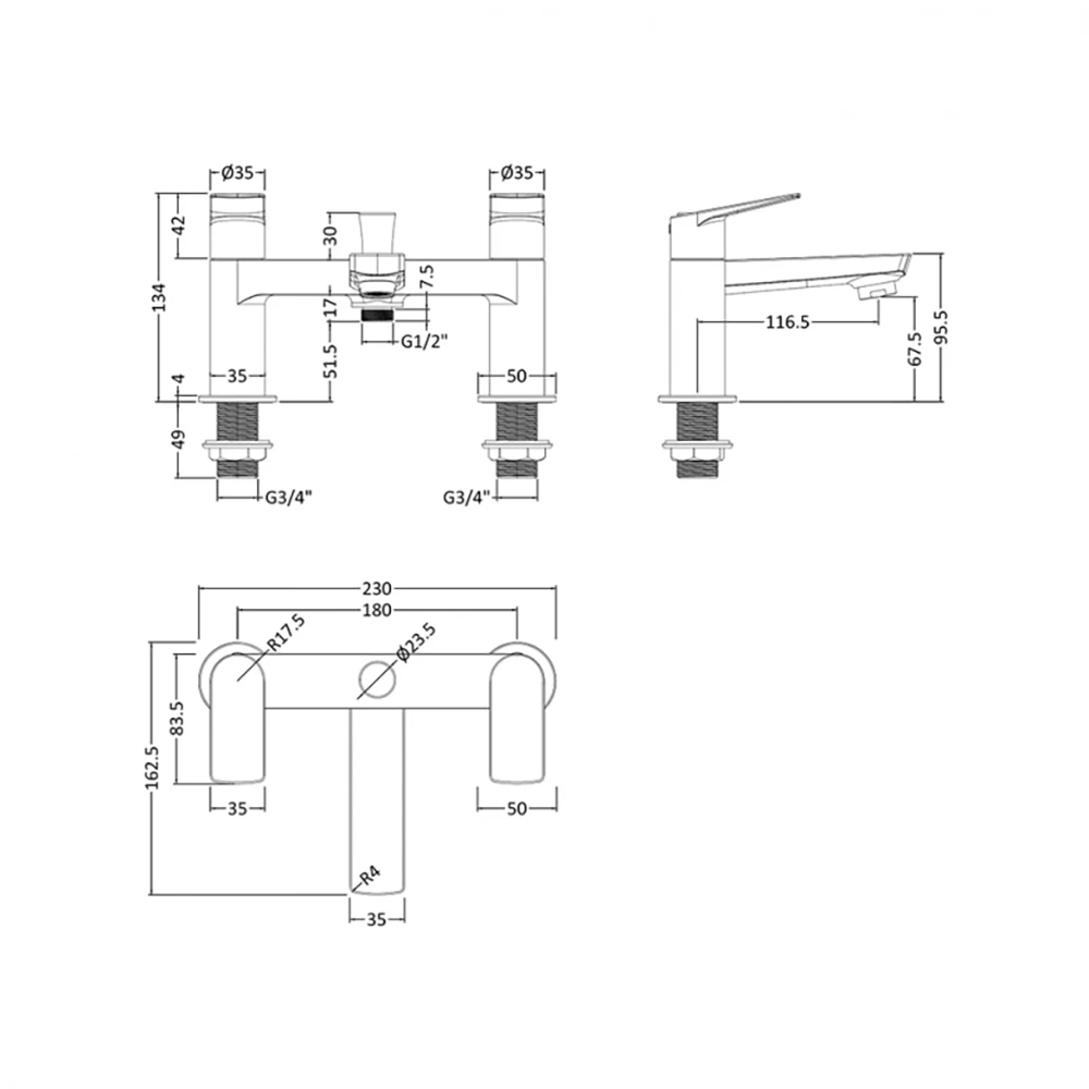 Hudson Reed Drift Round Bath Shower Mixer Tap & Kit 4 Hudson Reed Drift Round Bath Shower Mixer Tap & Kit - Image 2