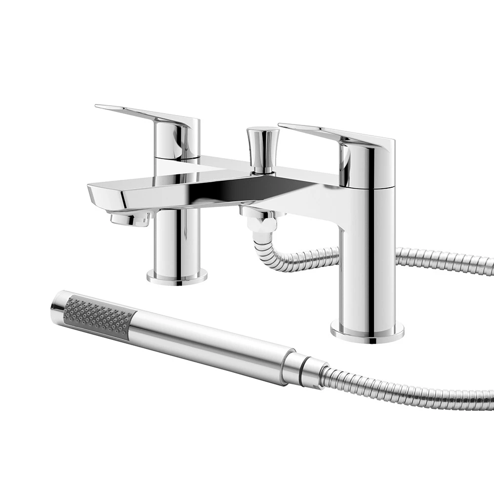 Hudson Reed Drift Round Bath Shower Mixer Tap & Kit 3 Hudson Reed Drift Round Bath Shower Mixer Tap & Kit
